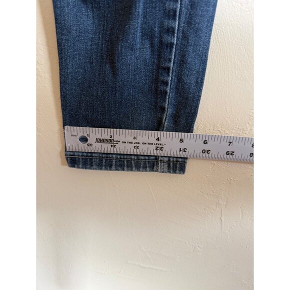 Levis Jeans Womens 28/32 Blue demi curve low rise skinny Denim distressed City - Picture 8 of 13